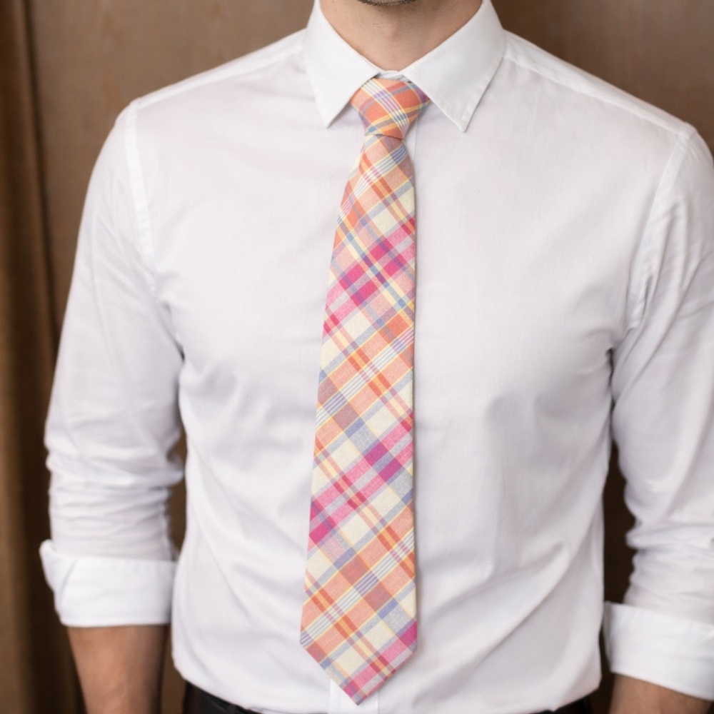 Multicolor Plaid Men's Tie